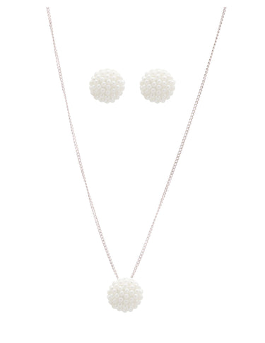 Set Dije Y Aretes Con Perlas.